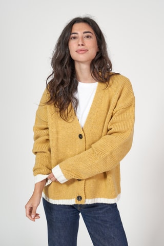 Casaco em lã e alpaca - Mostarda