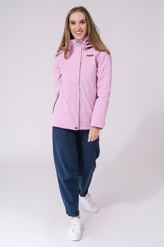 Parca com capuz - Rosa