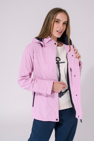 Parca com capuz - Rosa