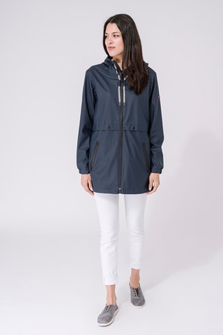 Parca com capuz - Azul-marinho