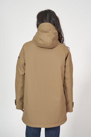 Impermeável com capuz - Castanho