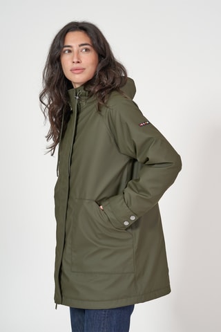 Impermeável com capuz - Caqui