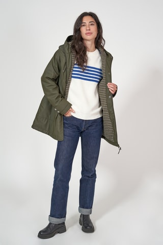 Impermeável com capuz - Caqui