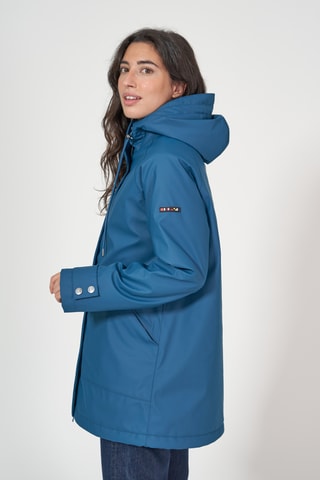 Impermeável com capuz - Azul-cobalto