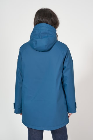 Impermeável com capuz - Azul-cobalto