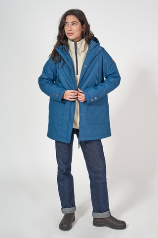 Impermeável com capuz - Azul-cobalto