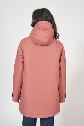 Impermeável com capuz - Coral