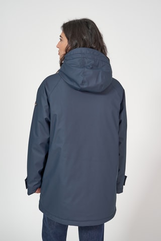 Impermeável com capuz - Azul-marinho