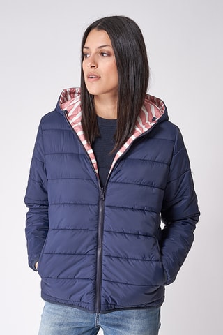 Blusão reversível - Azul-marinho e rosa