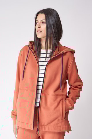 Casaco com capuz - Vermelho-tijolo