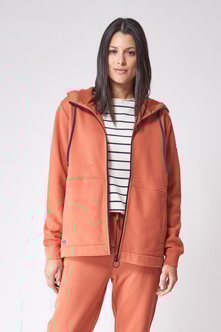 Casaco com capuz - Vermelho-tijolo