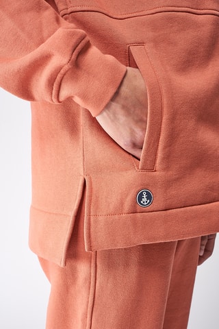 Casaco com capuz - Vermelho-tijolo