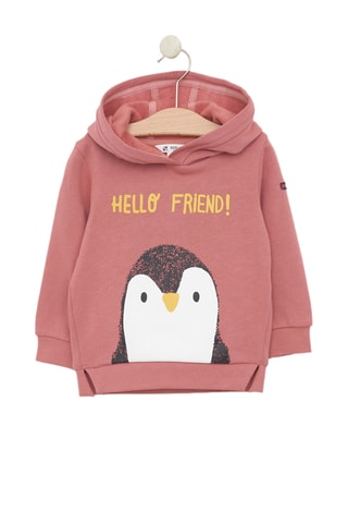 Sweat com capuz - Rosa-velho