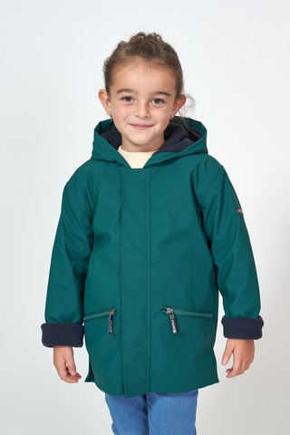 Impermeável com capuz - Azul-pato