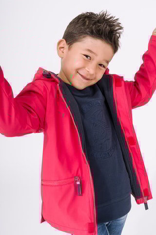 Impermeável com capuz - Vermelho