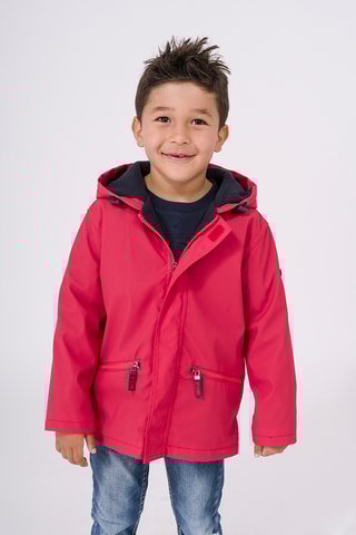 Impermeável com capuz - Vermelho