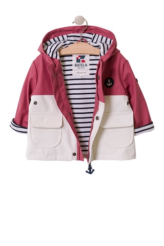 Impermeável com capuz - Rosa