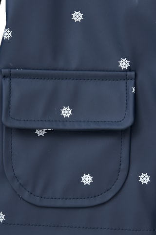 Impermeável com capuz - Azul-marinho