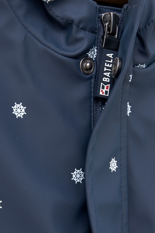 Impermeável com capuz - Azul-marinho