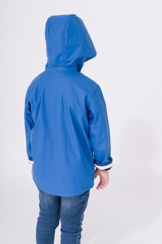 Impermeável com capuz - Azul-real