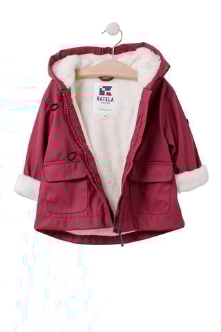Impermeável com capuz - Bordô
