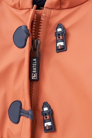 Impermeável com capuz - Laranja