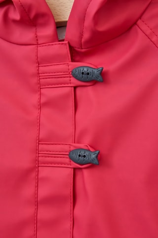 Impermeável com capuz - Vermelho