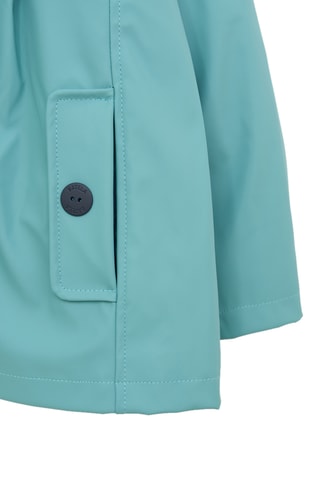 Impermeável com capuz - Verde-água