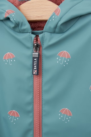 Impermeável com capuz - Verde-água