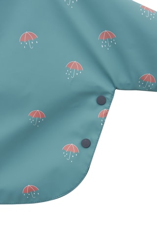 Impermeável com capuz - Verde-água