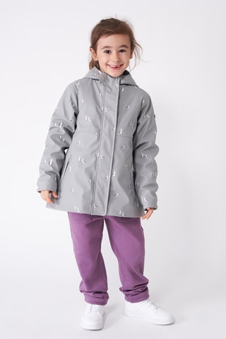 Impermeável com capuz - Cinzento