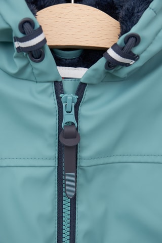 Impermeável com capuz - Verde-água