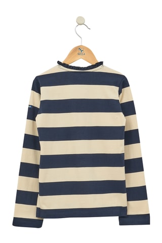 T-shirt - Cru e azul-marinho