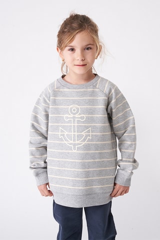 Sweat - Cinzento mesclado e branco