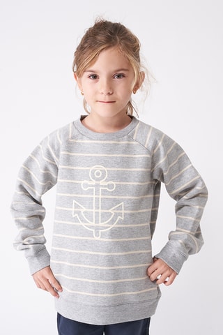 Sweat - Cinzento mesclado e branco