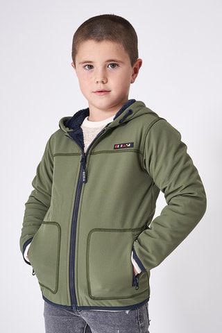 Parca Softshell com capuz - Verde-claro