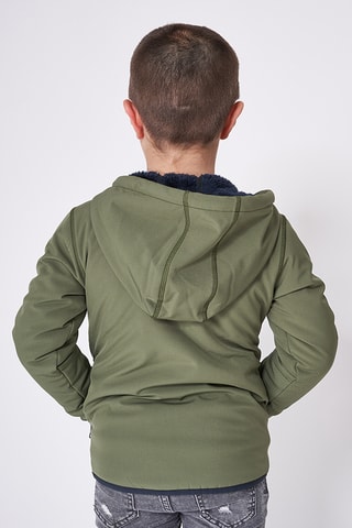 Parca Softshell com capuz - Verde-claro