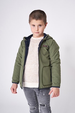 Parca Softshell com capuz - Verde-claro