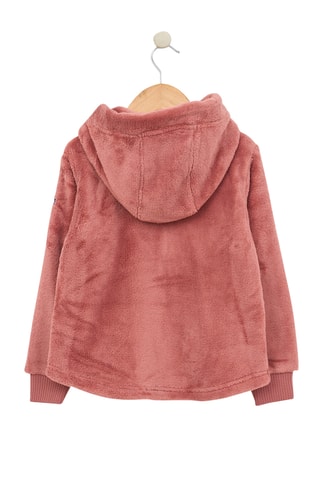 Casaco polar com capuz - Rosa-velho