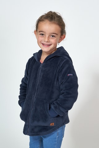 Casaco polar com capuz - Azul-marinho