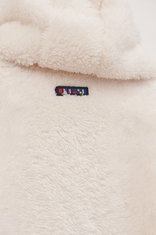 Casaco polar com capuz - Cru