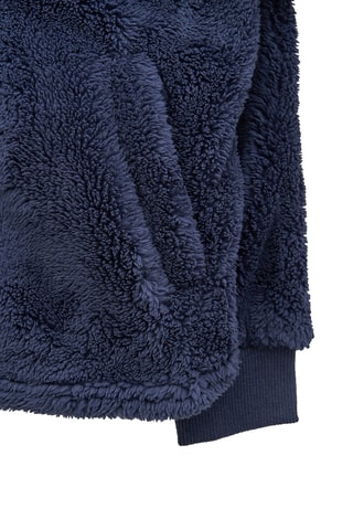 Casaco polar com capuz - Azul-marinho