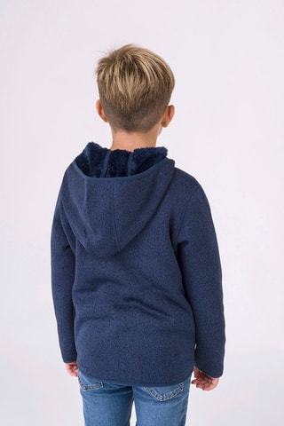 Casaco com capuz - Azul-marinho mesclado