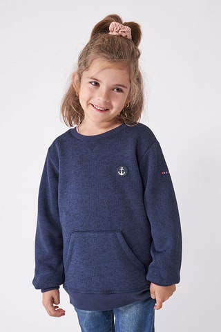 Sweat polar - Azul-marinho mesclado