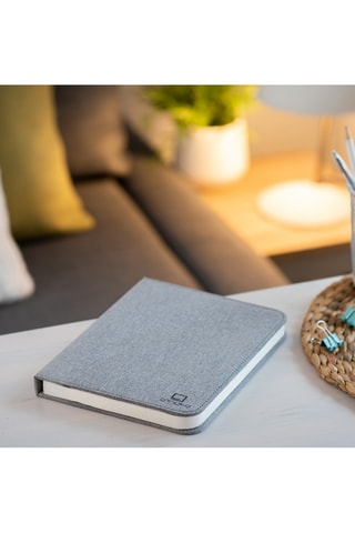 Candeeiro de mesa em forma de livro Smart Cinzento e branco