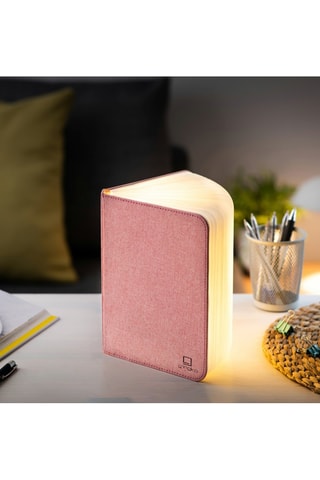 Candeeiro em forma de livro Smart Rosa e branco