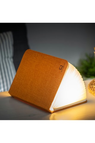 Candeeiro em forma de livro Smart Laranja e branco