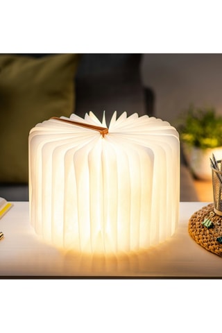 Candeeiro em forma de livro Smart Laranja e branco