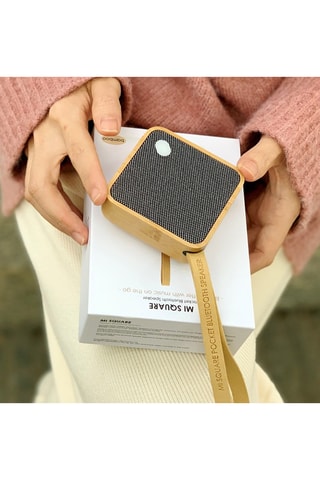 Coluna sem fios em bambu MI Square Natural e cinzento