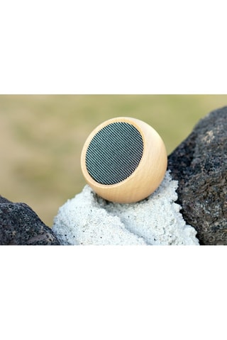 Coluna sem fio selfie em madeira Tumbler - Natural